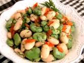 Italian Style Fava And Butter Bean Salad With Mint Citronette